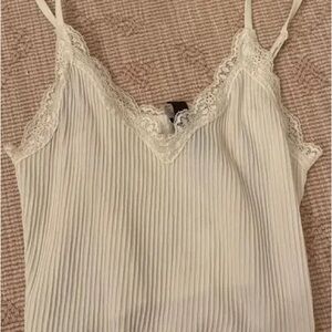 Miami White Lace Camisole Top